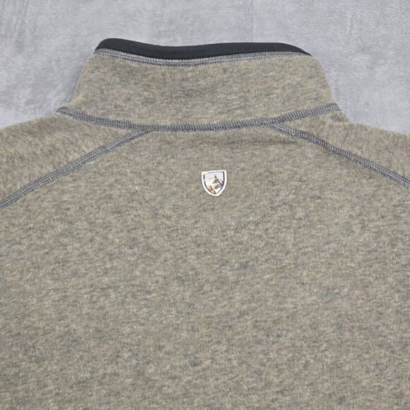 Kuhl Revel 1/4 Zip Fleece Lined Pullover Men's Size Large Brown Logo On Sleeve - Picture 9 of 9